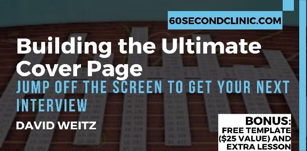 Building the Ultimate Cover Page FREE TEMPLATE INCLUDED ($25 VALUE) Building the Ultimate Cover Page FREE TEMPLATE INCLUDED ($25 VALUE)