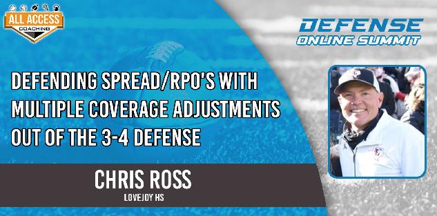 Defending Spread/RPO`s w/ Multiple Coverage Adjustments out of 3-4 Defense Defending Spread/RPO`s w/ Multiple Coverage Adjustments out of 3-4 Defense
