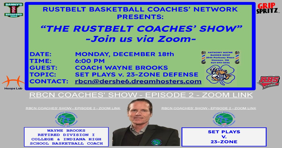 My Favorite Set Plays v. Zone Defense - Coach Wayne Brooks